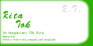 rita tok business card